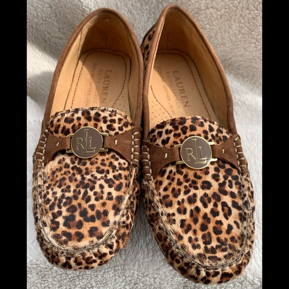 Ralph Lauren Carley Leather Leopard 